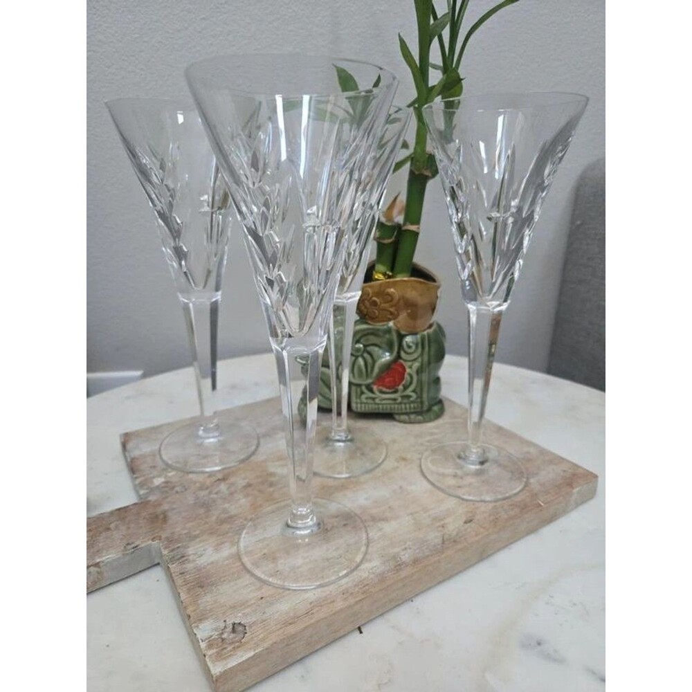 Vtg Waterford Crystal 9.5” Champagne Flute America’s Heritage Lincoln Collection